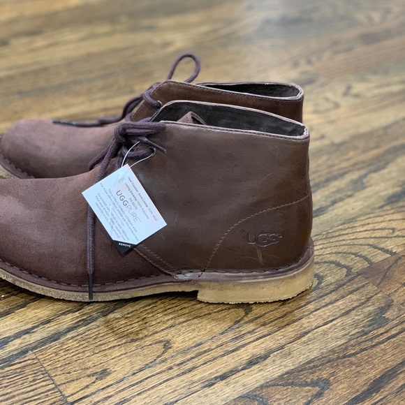 New Men’s Ugg Leighton Shoes Dark Brown Size 8.5 - Picture 5 of 15